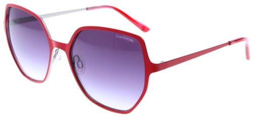 Stylische Sonnenbrille - 77169 in Rot 55/17 Vollrand