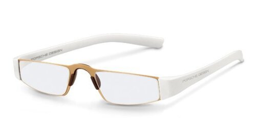 Hochwertige Porsche Design P8801 C Lesebrille in zeitlosem Design aus robustem Edelstahl in Weiß - Roségold