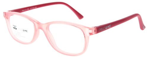 Kinderbrille NOAH 1304041 von MILO & ME in Rosa / Blush aus flexiblem Kunststoff + Zubehör