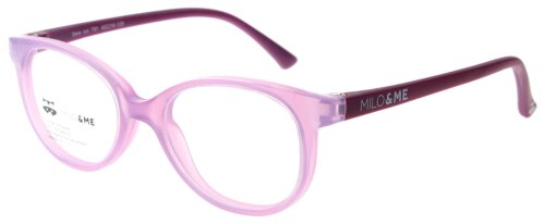 Kinderbrille Sara 1301893 von MILO & ME in Malve / Flieder aus flexiblem Kunststoff + Zubehör