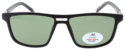 Montana Eyewear MP3 - Stylische Sonnenbrille mit polarisierenden Gläsern und Doppelsteg in Matt Schwarz