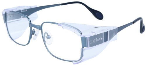 Blaue große Schutzbrille aus hochwertigem Metall mit individueller Stärke