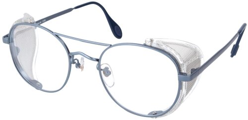 Blaue kleine Schutzbrille aus hochwertigen Metall mit individueller Stärke