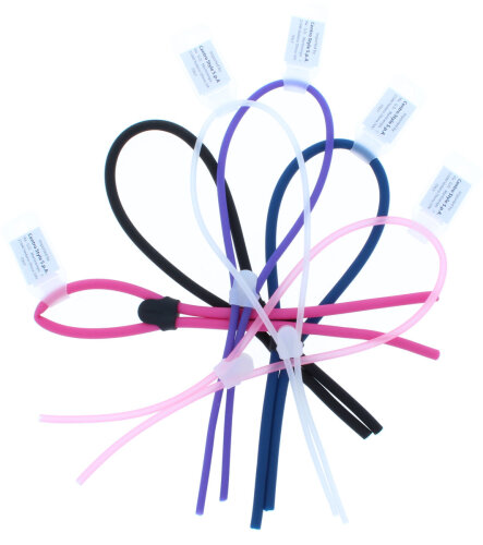 Elastisches Silikonband Medium mit Verstellbarem Stopper in verschiedenen Farben