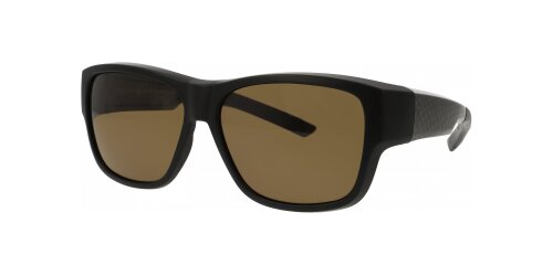 Moderne Überbrille mit braunem Karomuster und brauner Tönung UV 400