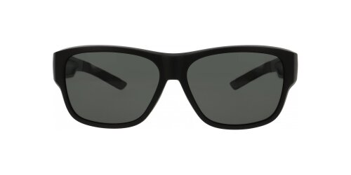 Moderne Überbrille mit blau/grau Karomuster und grauer Tönung UV 400