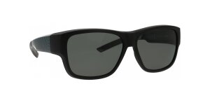 Moderne Überbrille mit blau/grau Karomuster und grauer Tönung UV 400