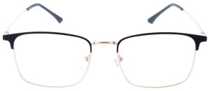 Goldene Komplettbrille MILOU wahlweise mit Sonnen-Clip und individueller Sehstärke