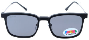 Silberne Komplettbrille MILOU wahlweise mit Sonnen-Clip...