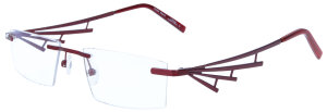 Extravagante Damen - Brillenfassung V-Design 5630  in Rouge