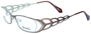 Stylische V-Design Damen - Brillenfassung 5641-ma_cr in Braun / Grün