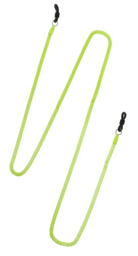 Bunte Brillenkette KM3-8 mit Gummischlaufe und Stopper in Neongelb