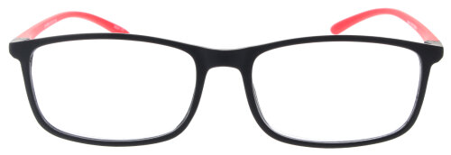 Lesehilfe / Lesebrille mit Federscharnier LENA in Schwarz/Rot