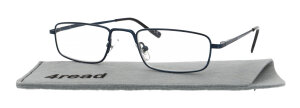 Lesehilfe / Lesebrille mit Federscharnier ANTJE in Blau im zeitlosen Design