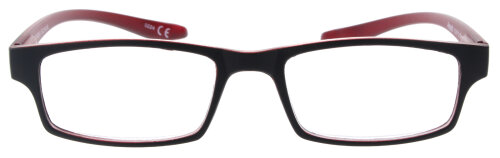 Lesehilfe / Lesebrille mit Federscharnier GABRIELA in Schwarz/Rot