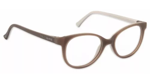 Moderne MILO & ME Kinderbrille SARA in Taupe/Taupe Hell aus flexiblem Kunststoff