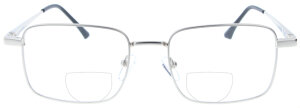 Silberne Bifokalbrille mit Federscharnier PARKER...