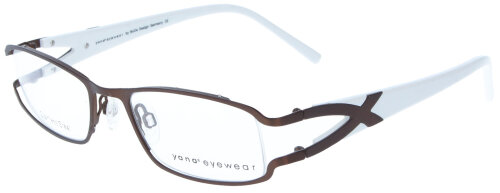 Stylische YANA Damen- Brillenfassung 2153 Nylor Schwarz-Weiß 49/19