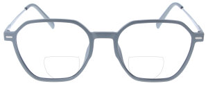 Graue TR90-Bifokalbrille IONO wahlweise mit Sonnen-Clip...