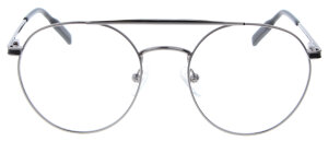 Graue Komplettbrille JAYDEN mit schwenkbarem Sonnenclip und individueller Sehstärke