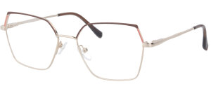 Metall - Komplettbrille Cora in Bordeaux mit auffälligem Rahmen und individueller Sehstärke