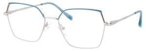 Metall - Komplettbrille Cora in Petrol mit auffälligem Rahmen und individueller Sehstärke