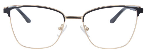 Goldene Metall - Bifokalbrille Laura mit auffälligem Rahmen und individueller Sehstärke