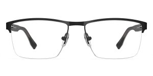 Schwarze Komplettbrille FRITZ aus robustem Edelstahl mit individueller Sehstärke