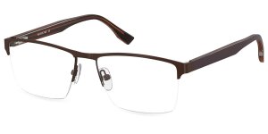 Braune Komplettbrille FRITZ aus robustem Edelstahl mit individueller Sehstärke