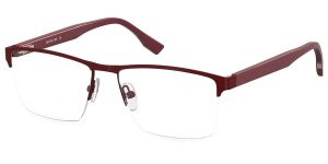 Dunkelrote Komplettbrille FRITZ aus robustem Edelstahl mit individueller Sehstärke