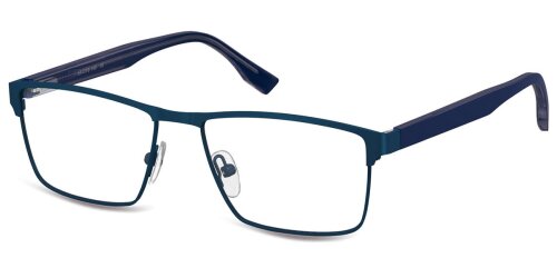 Blaue Komplettbrille JOHANN aus robustem Metall mit individueller Sehstärke