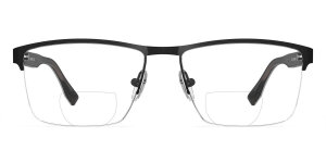 Schwarze Nylor - Bifokalbrille FRITZ aus Edelstahl mit...