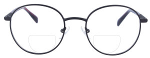 Metall - Bifokalbrille Hannelore in Schwarz mit dezentem Rahmen und individueller Sehstärke