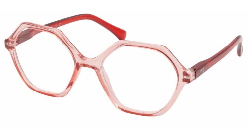 Ausgefallene Fertiglesebrille STELLA in Rosé-Rot mit Federscharnier
