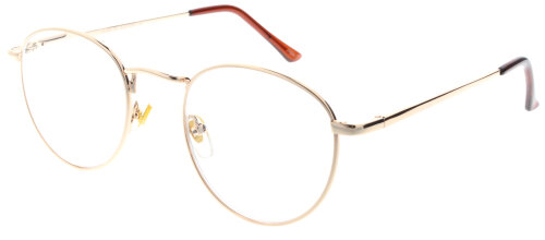 Schicke Lesebrille MISSOURI von Victoria in Gold mit Metallfassung und Federscharnier, inkl. Einstecketui