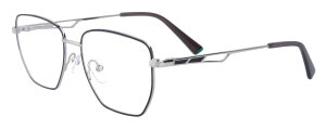 Silberne Metall - Komplettbrille Selina mit...