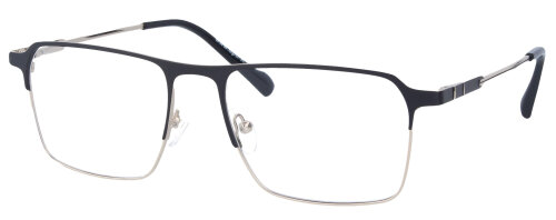 Schwarze Metall - Komplettbrille Hansi mit Federscharnier und individueller Sehstärke