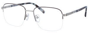 Silberne Nylor - Komplettbrille Giovanni mit...