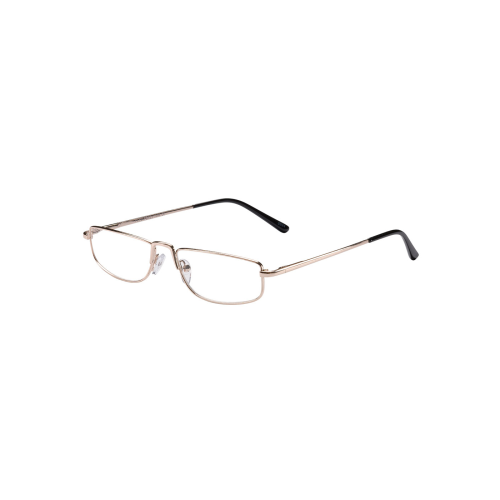 Metall Fertig-Lesebrille GARDA in Bronze mit Federscharnier inkl. Einstecketui