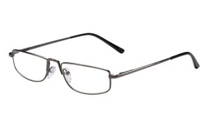 Zeitlose Metall Fertig-Lesebrille GARDA in Gun mit...