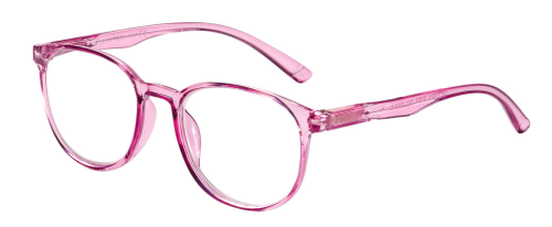 Pinke Fertig-Lesebrille POSITANO mit Federscharnier und passendem Einstecketui