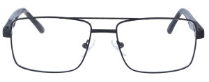 Schwarze Metall - Komplettbrille Wolfram mit Doppelsteg...