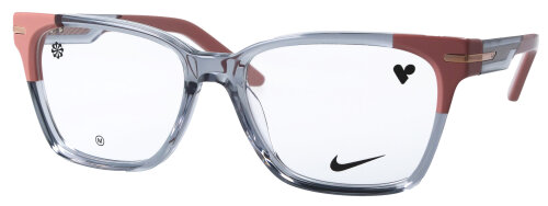 NIKE Kunststoff - Brillenfassung für Damen in Rauchgrau / Altrosa