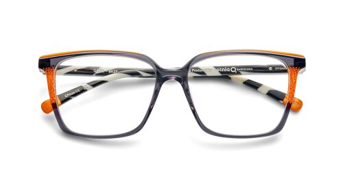 GERA BKZE Damen-Brillenfassung von ETNIA BARCELONA mit Federscharnier in Schwarz-Orange-Zebra