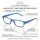 Klassische Fertiglesebrille EASY collection aus Kunststoff mit Federscharnier in Blau
