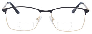 Schwarze Metall - Bifokalbrille Daniela mit...