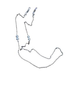 Hübsche Brillenkette aus Messing mit Perlen und...