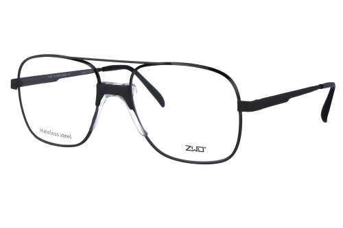 Retro-Brillenfassung ZWO HELMUT K.30 mit Doppelsteg in Schwarz und Federscharnier in XXL