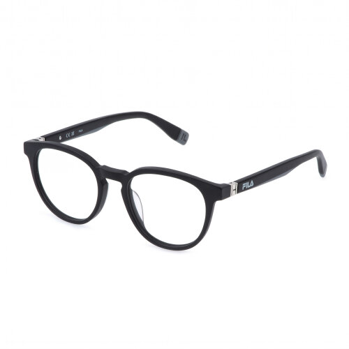 Moderne Acetat-Brillenfassung FILA VFI989 Col. 0703 mit Federscharnier in Schwarz inkl. Etui