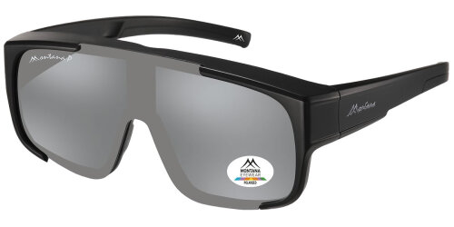 Montana Polarisierende Überbrille / Sonnenbrille mit silberner Verspiegelung - inklusive Etui